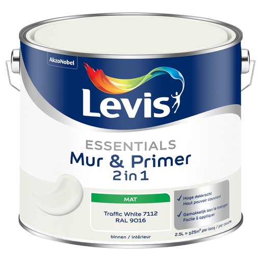 [LV5881205] Levis Essentials Mur&Primer 2.5L Traffic White