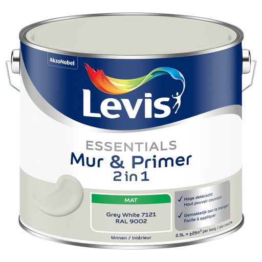 [LV5881210] Levis Essentials Mur&Primer 2.5L Grey White