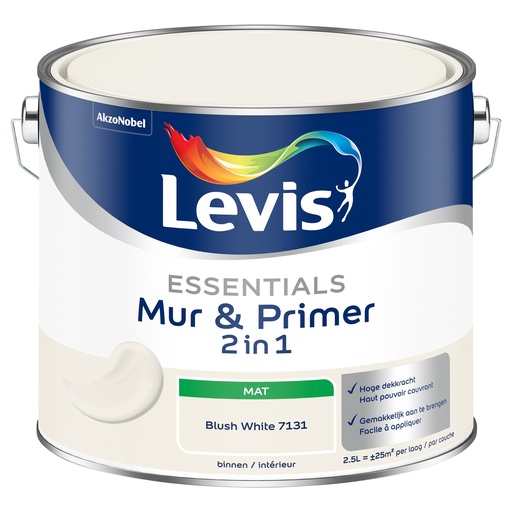 [LV5881203] Levis Essentials Mur&Primer 2.5L Blush White 