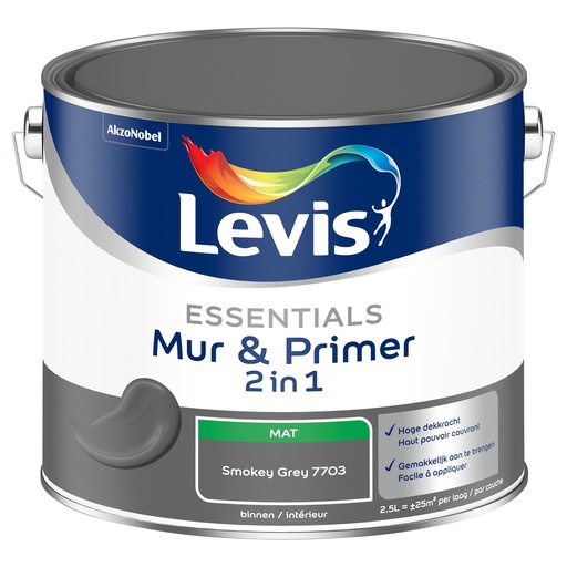 [LV5881217] Levis Essentials Mur&Primer 2.5L Smokey Grey