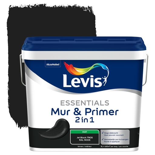 [LV5881224] Levis Essentials Mur&Primer Jet Black 5L