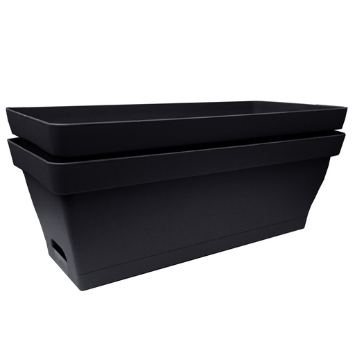 [22047GANT] Poetic Romeo Set 2 Bloembakken 49X21X20.5Cm Met Beugel ANTHRACITE