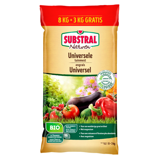 [SNMU1100EA] Substral Naturen Universele Tuinmest 8Kg + 3Kg Gratis