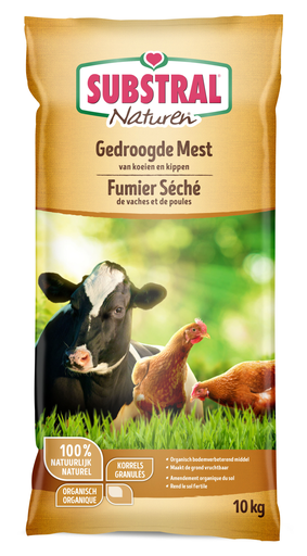 [SNKM10EA] Substral Naturen Gedroogde Mest van Koeien en Kippen 10Kg