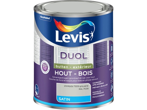 Levis Duol Lak & Primer 2 in 1 Zijdeglans Parelgrijs 750 ml