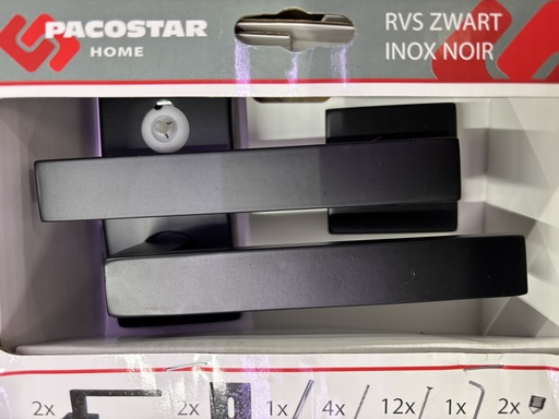 [1-5194-31-2] Deurkrukset, Vierkant Model RVS Zwart
