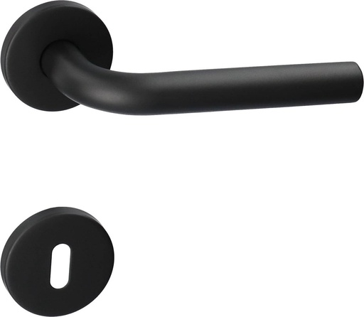 [1-5192-31-2] Deurkrukset, L-Model Rond RVS Zwart