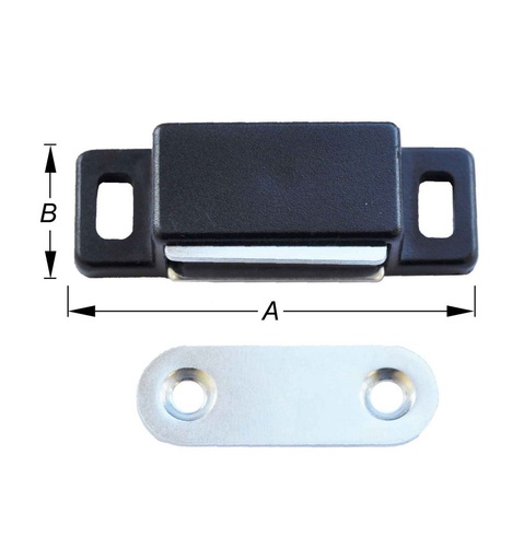 [B-0271-6-10] Magnetische Sluitingen 4kg Bruin 10st