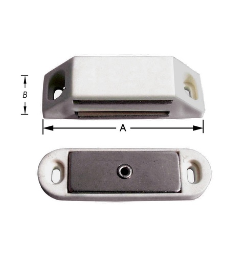 [B-0275-1-10] Magnetische Sluitingen 6kg Wit 10st