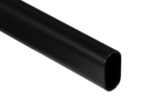 [1-0337-2-1] Kleerkastbuis, Ovaal Zwart 1,00m (30X15X0,7mm)