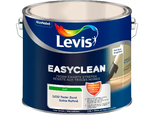 Levis EasyClean Muurverf tegen Zwarte Strepen Mat 2,5l Teder Zand