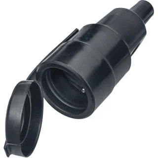 [17 528 0] STEKKER RUBBER VROUWELIJK MET DEKSEL