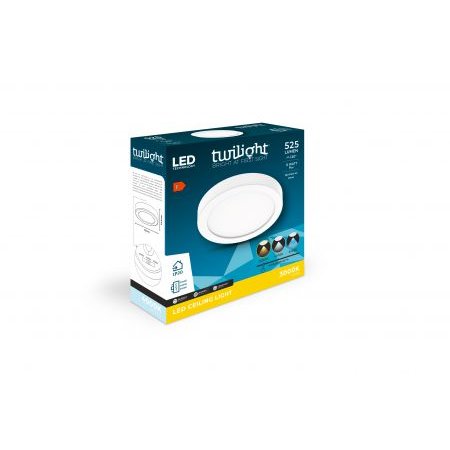 [TT-540045] TWILIGHT LED ROND OPBOUW WIT IP20 6W 525LM