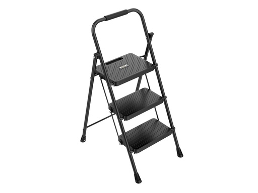 [L323N] Comfort Step Trapladder 3 treden Zwart