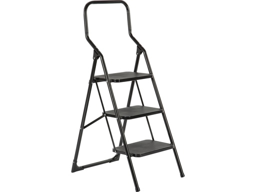 [L213NM] Escalo Big Step Trapladder 3 Treden Zwart Mat