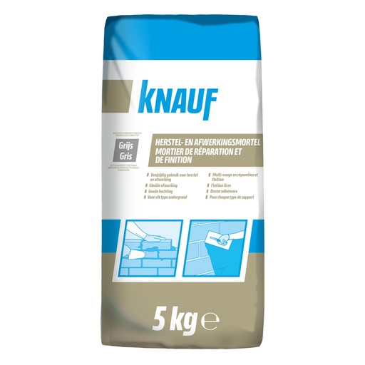[00872082] KNAUF Herstel- en Afwerkingsmortel Grijs 5Kg