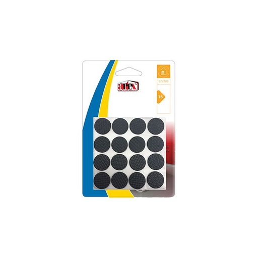 [220278] Artex Meubelviltjes/Antislip Zwart 16x Rubber - Rond 2,2cm