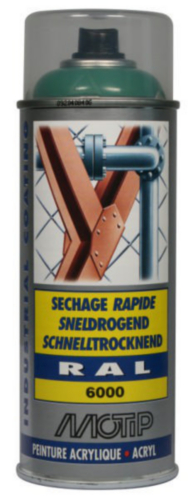 [07010] MOTIP INDUSTRIAL LAK HOOGGLANS RAL 6000 PATINA GROEN 400ML
