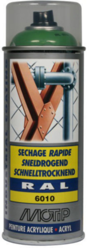 [07126] MOTIP INDUSTRIAL LAK HOOGGLANS RAL 6010 GRASGROEN 400ML