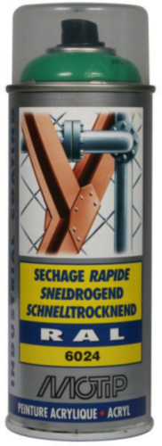 [07120] MOTIP INDUSTRIAL LAK HOOGGLANS RAL 6024 VERKEERS GROEN 400ML