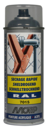 [07148] MOTIP INDUSTRIAL LAK HOOGGLANS RAL 7015 LEI GRIJS 400ML