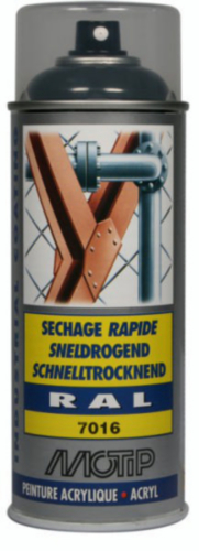 [07020] MOTIP INDUSTRIAL LAK HOOGGLANS RAL 7016 ANTRACIET GRIJS 400ML