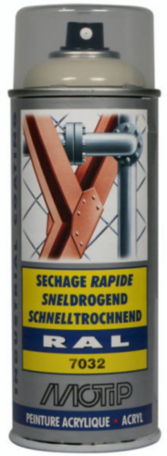 [07032] MOTIP INDUSTRIAL LAK HOOGGLANS RAL 7032 KIEZEL GRIJS 400ML