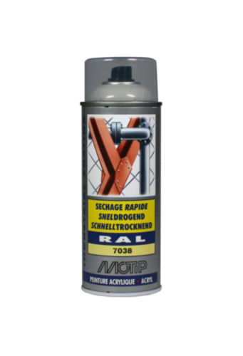 [07152] MOTIP INDUSTRIAL LAK HOOGGLANS RAL 7038 AGAAT GRIJS 400ML