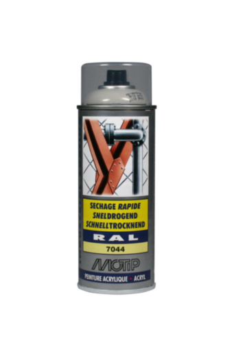[07029] MOTIP INDUSTRIAL LAK HOOGGLANS RAL 7044 ZIJDE GRIJS 400ML