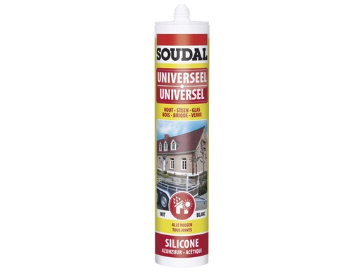 [102247] SOUDAL SILICONE UNIVERSEEL WIT 300ML