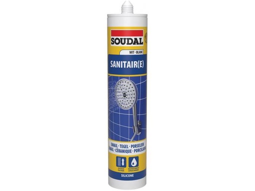 [102252] SOUDAL SILICONE SANITAIR WIT 300ML