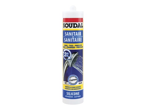 [120564] SOUDAL SILICONE SANITAIR EXPRESS WIT 300ML
