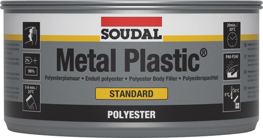 [103419] SOUDAL METAL PLASTIC POLYESTER 250GR