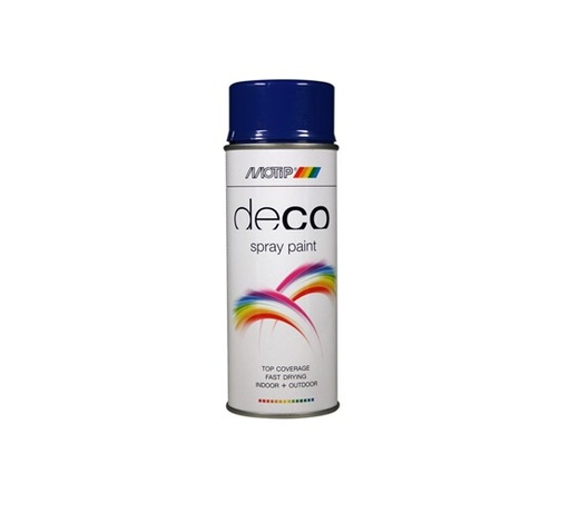 MOTIP DECO LAK HOOGGLANS RAL 5002 ULTRAMARIJN BLAUW SPUITBUS  400ml