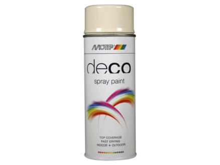 [1609] MOTIP DECO LAK HOOGGLANS RAL 1013 PARELWIT SPUITBUS  400ml