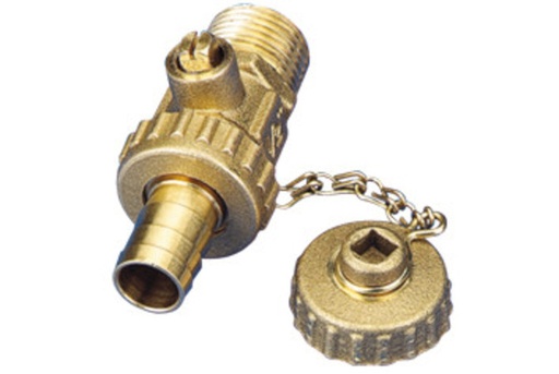 [A48005] Messing vul- en aflaatkraan met stop en ketting 1/2"